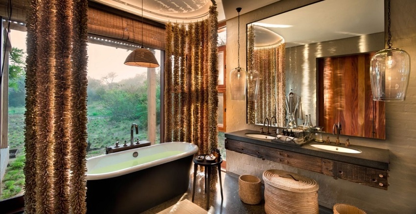 Baño de lujo del Hotel Phinda Homestead en Sudáfrica