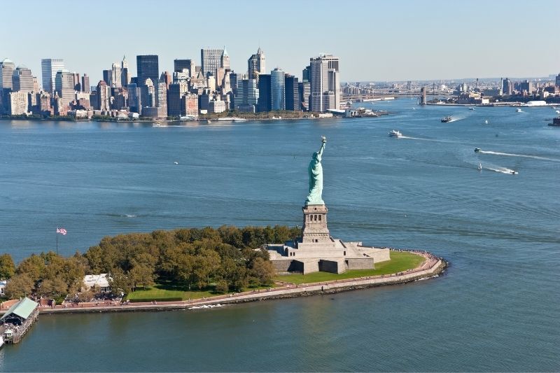 Nueva York con la estatua de La Libertad