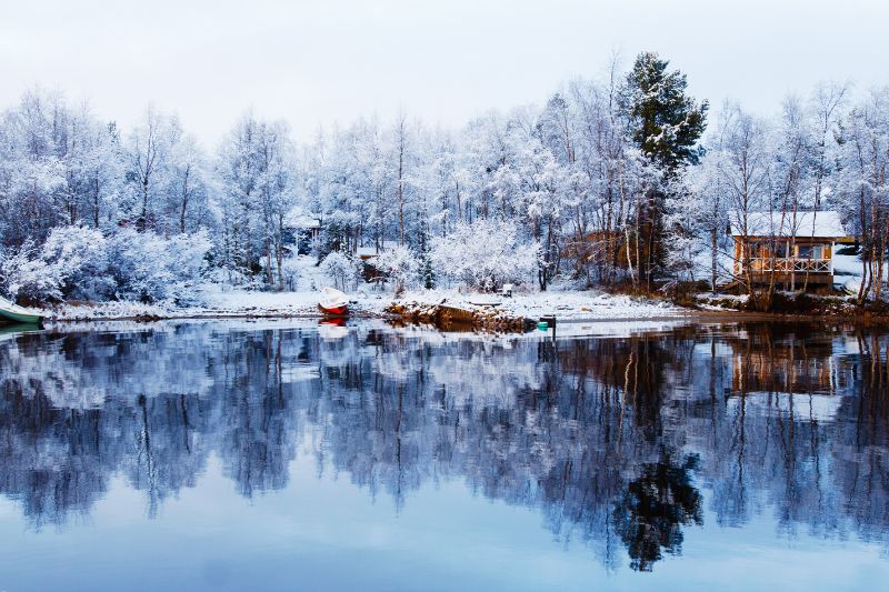 Lago Inari en Laponia
