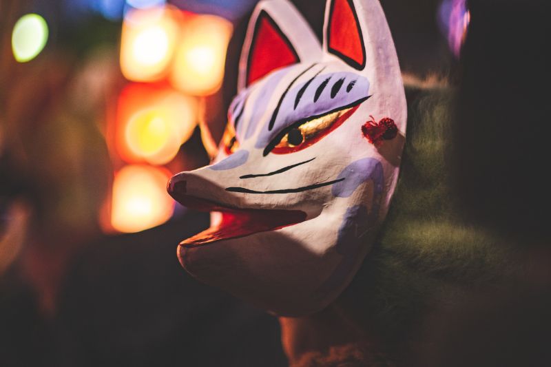 Máscara de año nuevo en Tokio
